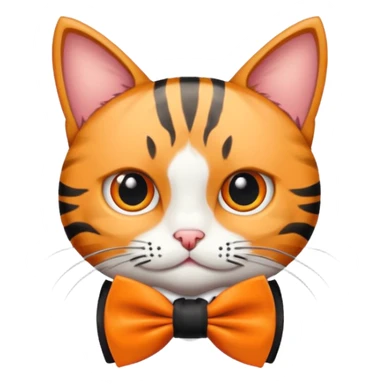 Tabby cat with Halloween bow tie sticker