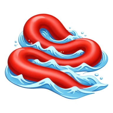 river flowing, river water red sticker