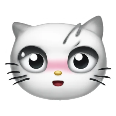 sad hello kitty with tear drop on her face  sticker