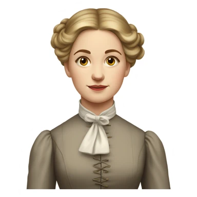 19th century young white woman sticker