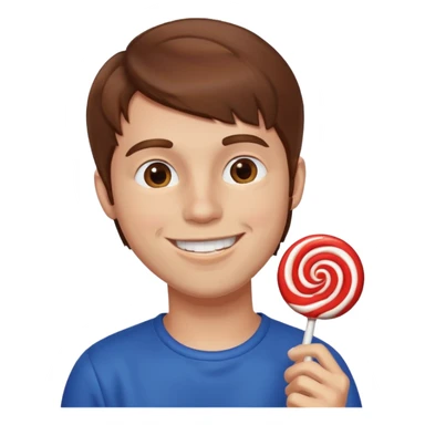 Guy eating lollipop sticker