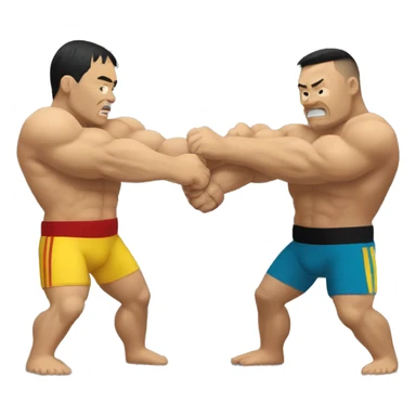 Strong Kazakh arm-wrestler sticker