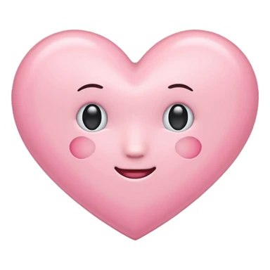 pastel pink heart iPhone emoji style sticker
