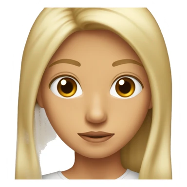 Pelo castaño claro,ojos miel/verdosos sticker