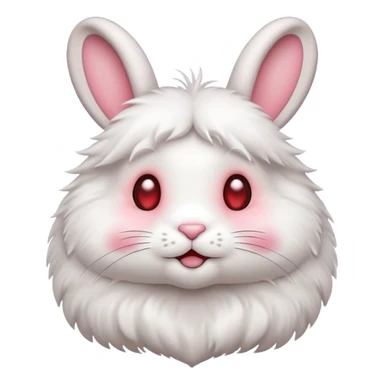 a cute emoji of a rabbit with heart eyes sticker