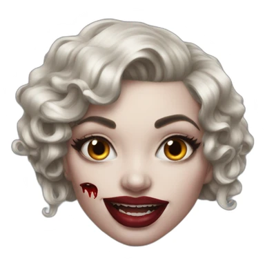 vampire pinup hyperrealistic sticker