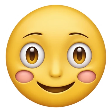 a yellow emoji-face with a nervous smile. the right eye is wide opened, the left eye is half closed. sticker
