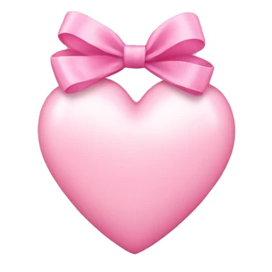 Light pink heart with a pink bow sticker