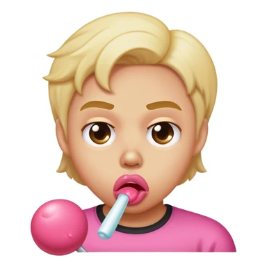 Annoyed  emoji ￼ with bubblegum sticker