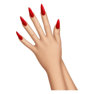 Pretty hands with long red stiletto nails sticker