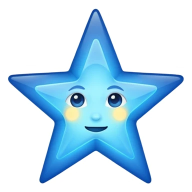 Blue star sticker