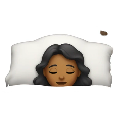 a girl sleeping in her bed with a christmas tree behind her bed sticker