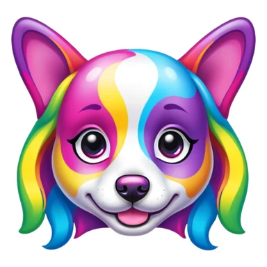 Lisa frank dog sticker