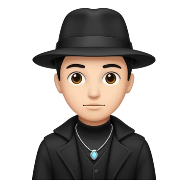 time traveler in black clothes sticker