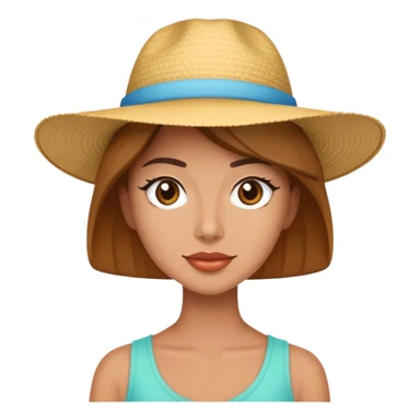 Summer Collins wearing a hat sticker