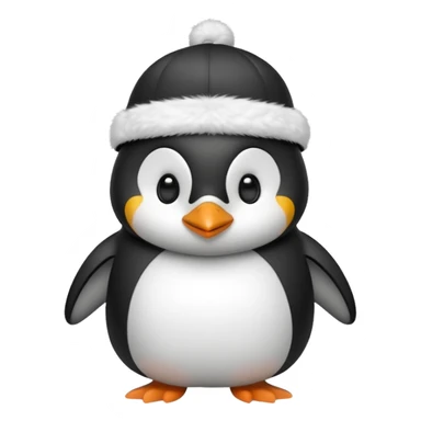 penguen with school cap sticker