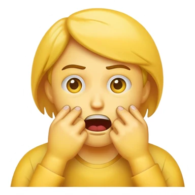 Emoji biting their nails while anxiously waiting for results ￼ sticker