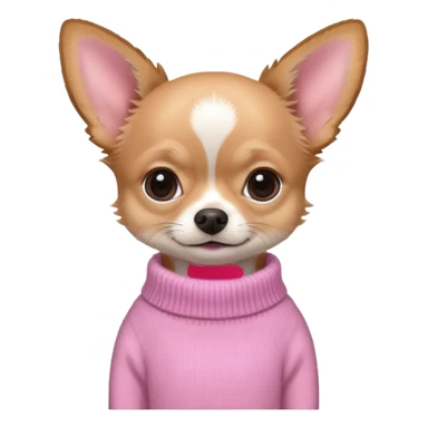 chihuahua with a pink sweater sticker
