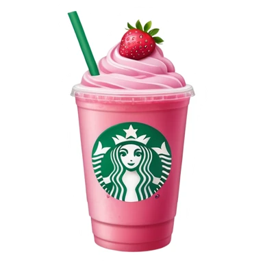 Starbucks drink that is pink with strawberries  sticker