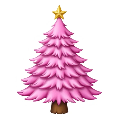 White x-mas tree with pink Christmas tree decorations sticker