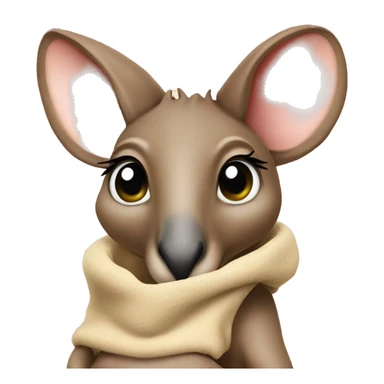 kangaroo with baby in its pouch sticker