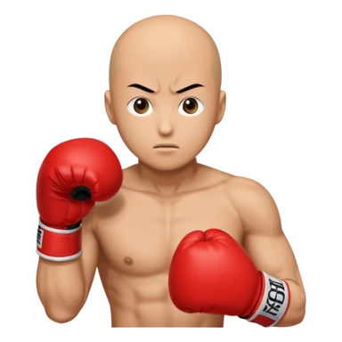 Saitama red hand punch with boxing glove sticker