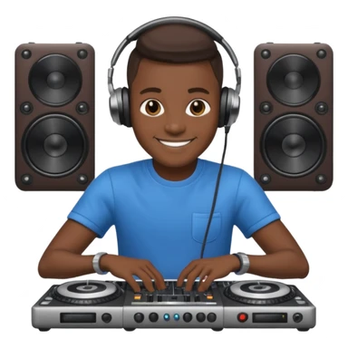 dj with setup sticker