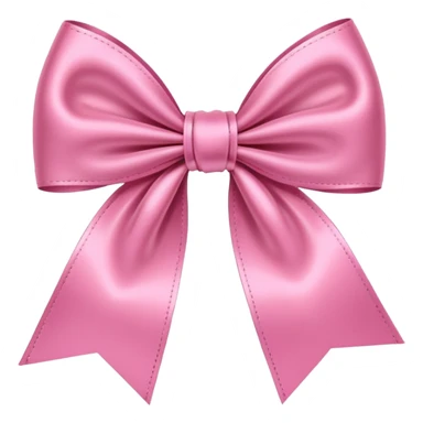 pink ribbon bow, simple, shiny sticker