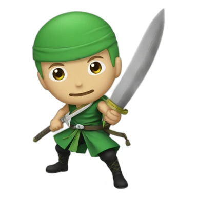 Zoro with banana sword sticker