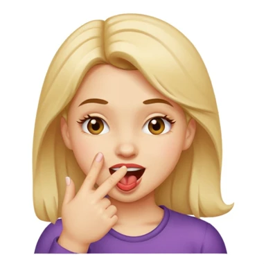 Chica mordiendose el dedo y guiña un ojo sticker