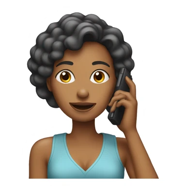 Woman talking on her cellphone sticker