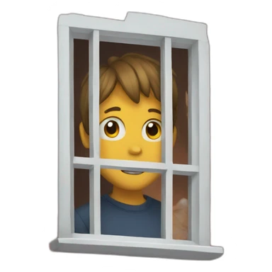 Kid trapped in window sticker