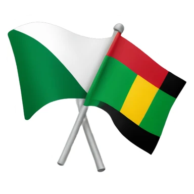 Nigerian flag and Ghanian flag together sticker