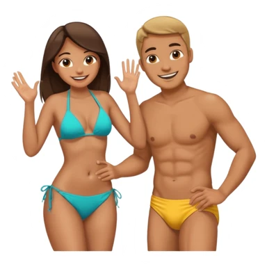 A Man Slapping a woman on her butt sticker