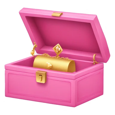 Pink jewelry box  sticker