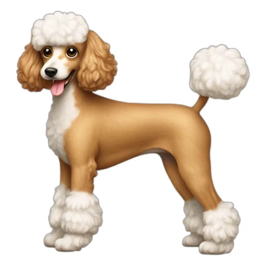 Dog poodle miniature full-height sticker