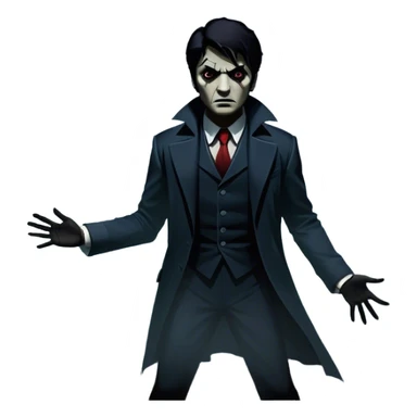 Thriller Movie Icon: A dramatic, intense movie poster-style collage. Dark, moody colors with shadows and high-contrast lighting. Include mysterious elements like an ominous figure, a broken window, and fog. A sense of suspense and tension. Transparent background. sticker