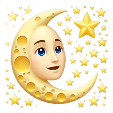 
esta noche solo las lula y estrellas sin fondo sticker