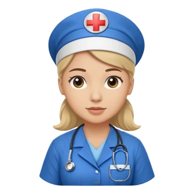 nurse wearing blue uniform sticker