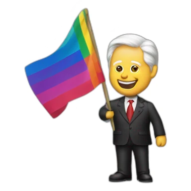 bill clinton holding gay pride flag sticker