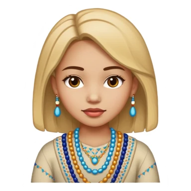 Bead Pattern Girl sticker