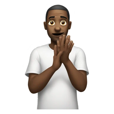 Strange and desperate looking man reaching his hand out sticker