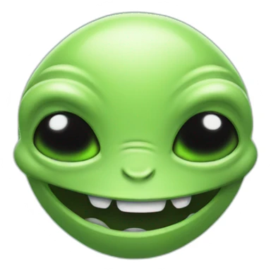 happy alien sticker