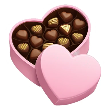 Pastel pink heart shaped box with chocolates in it sticker