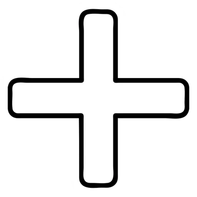 Edit the green plus sign icon to be minimal, modern, with no text and no background, focusing on a clean and sleek design. sticker