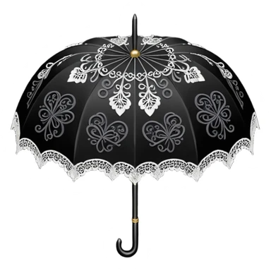 goth themed heart with a black lace parasol sticker