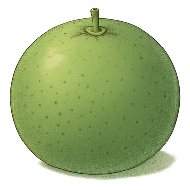 ghibli style green grapefruit sticker