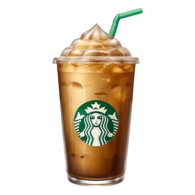 Gold Starbucks iced coffee  sticker