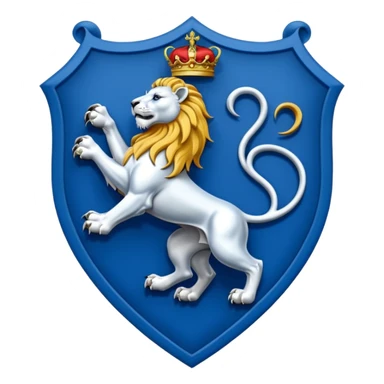 Lion rampant emoji like chelsea football team with blue and white sticker