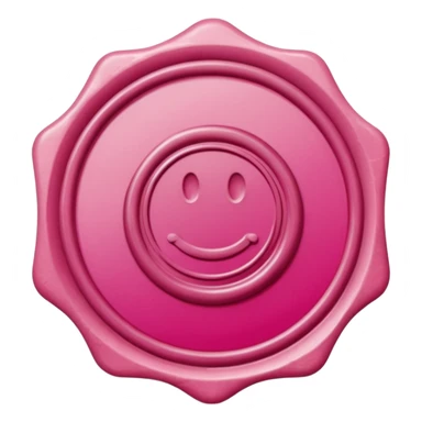 pink wax seal envelope sticker